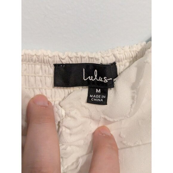 Lulus Womens Med Sleeveless Midi White Floral A-line Wedding Party Summer Dress - Picture 5 of 14